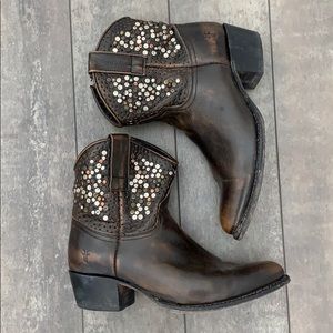 Frye Studded Leather Boots, size 7